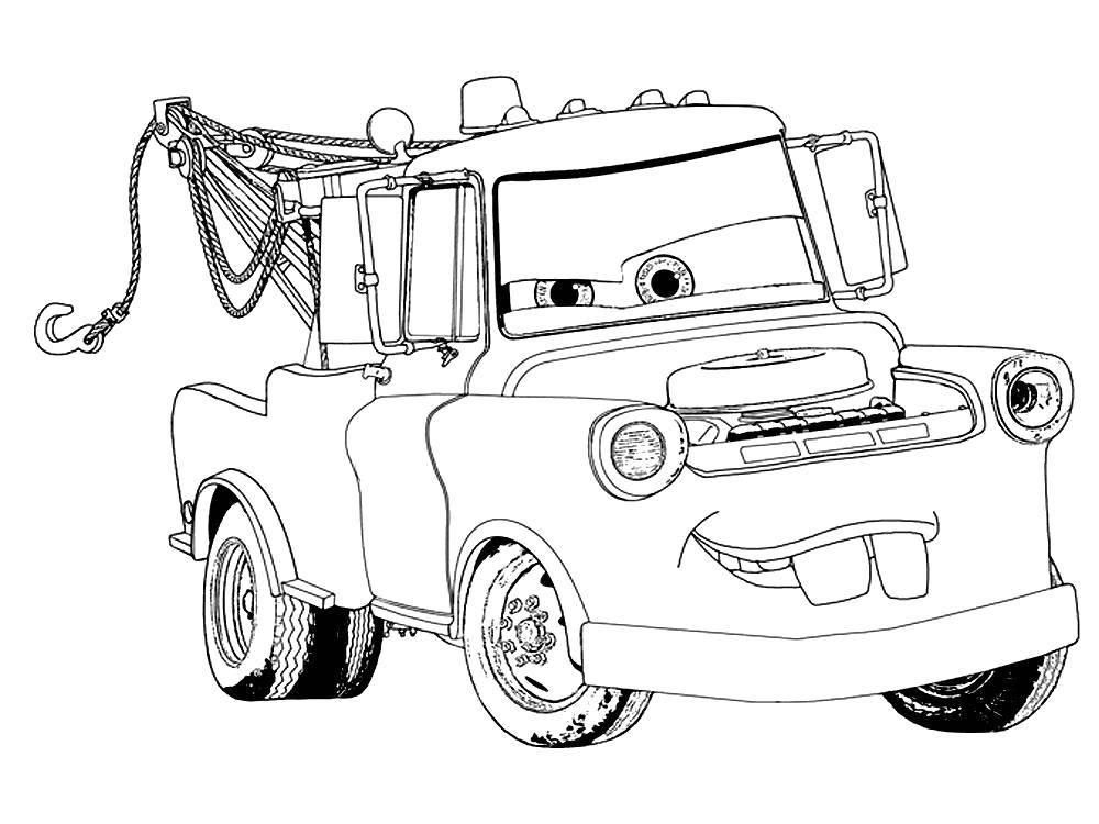 Coloring The car from the cartoon cars. Category Cartoon character. Tags:  Cartoon character, Cars.