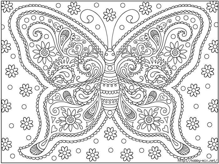Coloring Patterned butterfly. Category butterflies. Tags:  Patterns, butterflies.