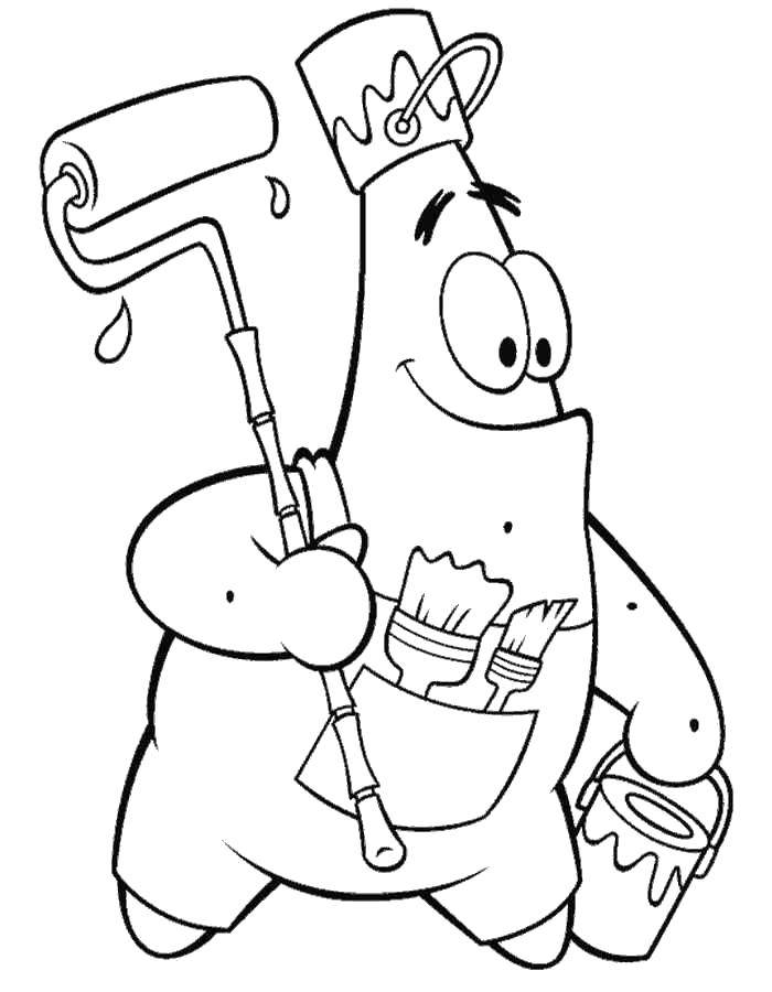 Coloring Patrick. Category Cartoon character. Tags:  Cartoon character, spongebob, spongebob, Patrick.