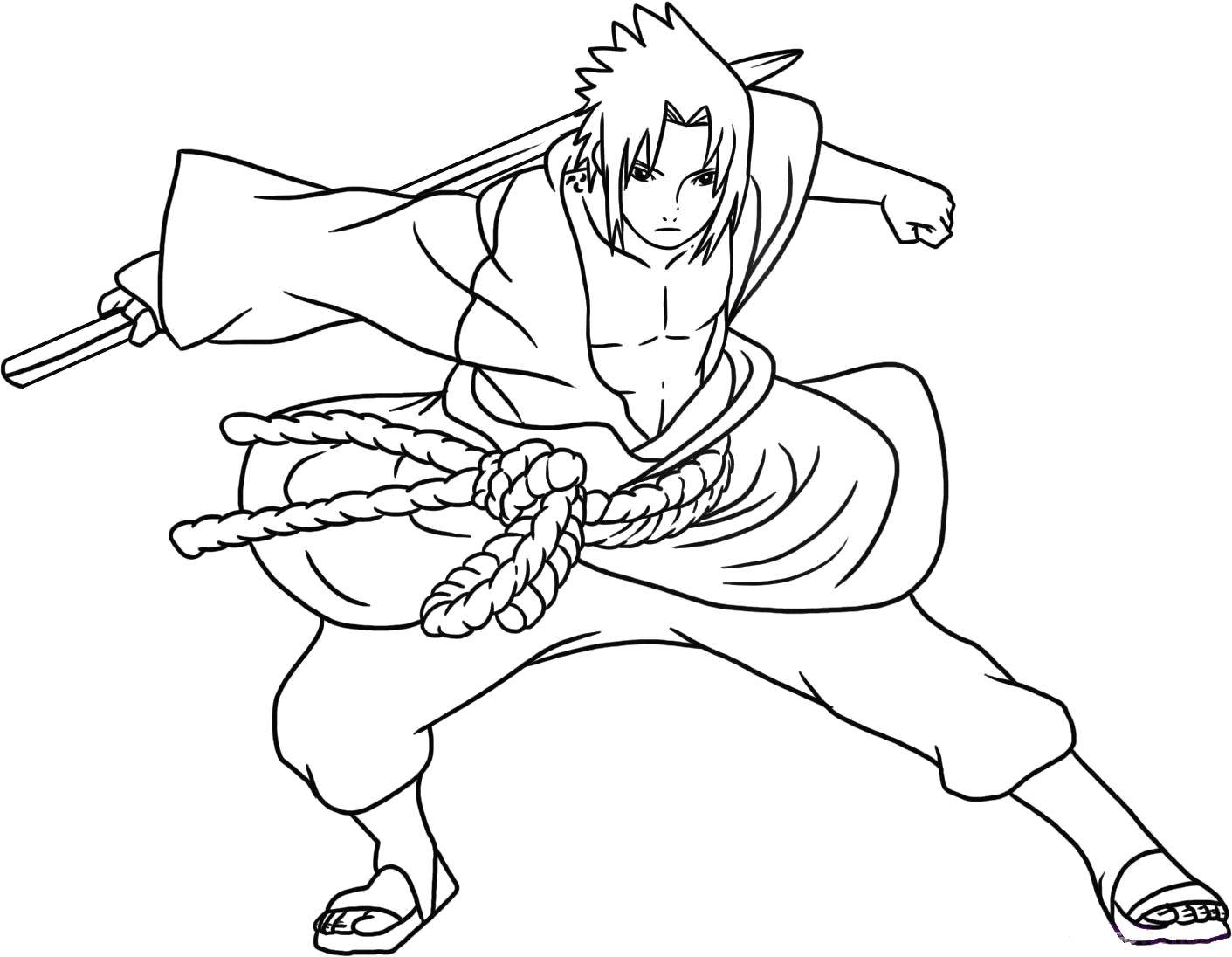 Coloring Sasuke uchia. Category anime. Tags:  Naruto , Sasuke.