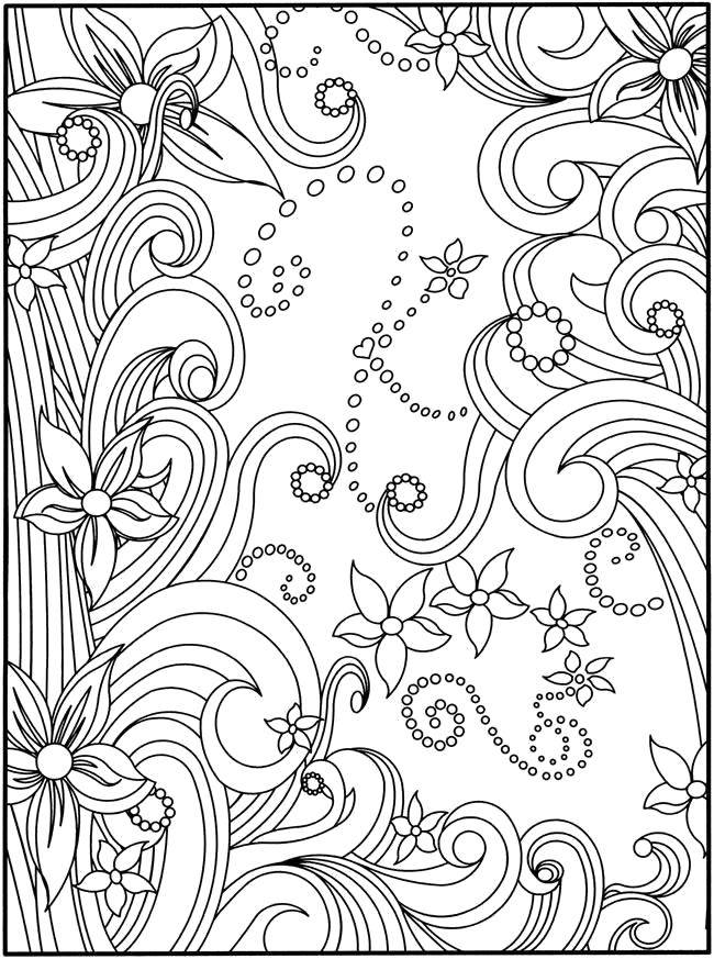 Coloring Patterned flowers. Category patterns. Tags:  Patterns, flower.