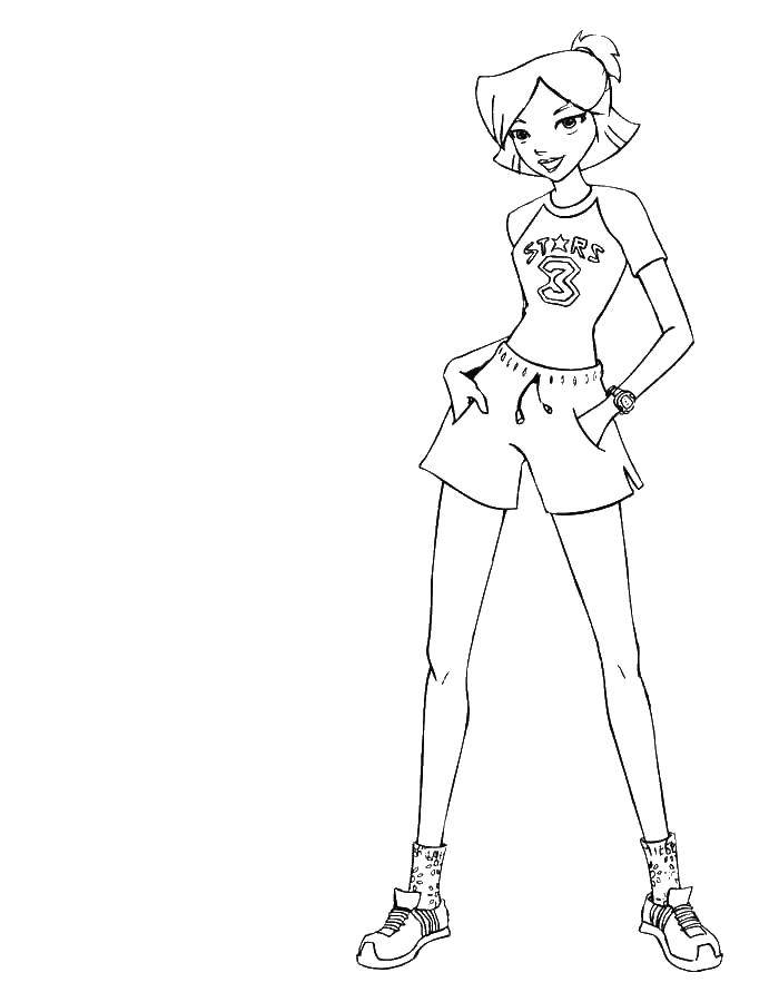 Coloring Clover. Category totally spies. Tags:  Totally Spies, Great Spies, Clover.