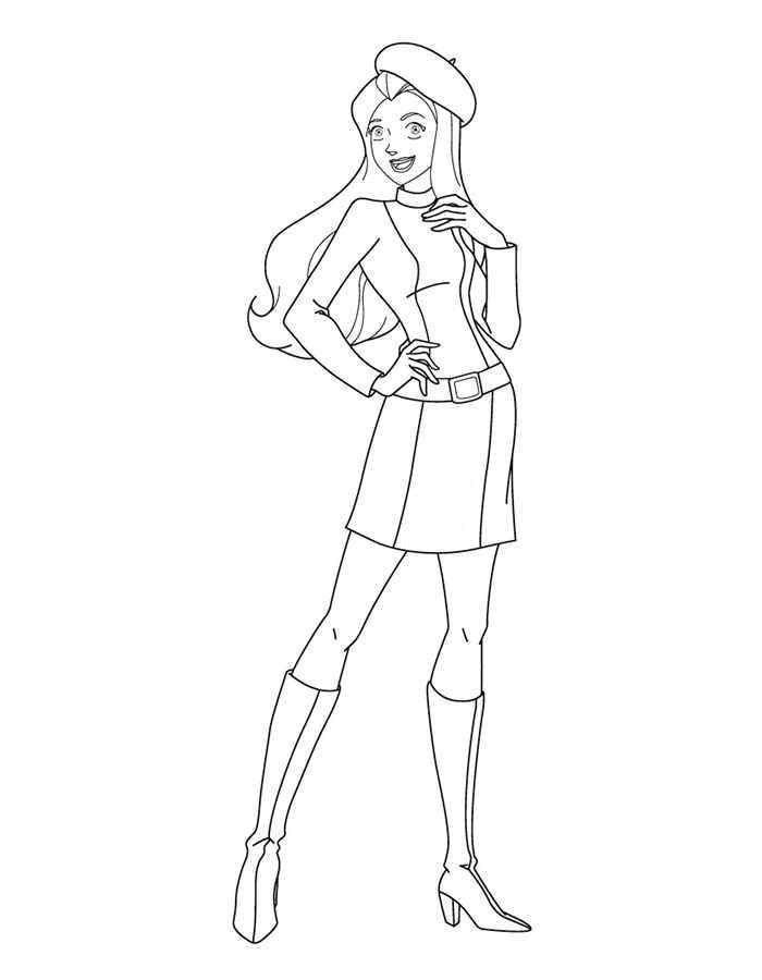 Coloring Spy Sam. Category totally spies. Tags:  Totally Spies, Great Spies, Sam.