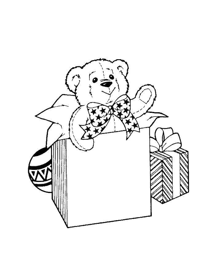 Coloring Gifts for the holiday. Category gifts. Tags:  Gifts , prazdnik.