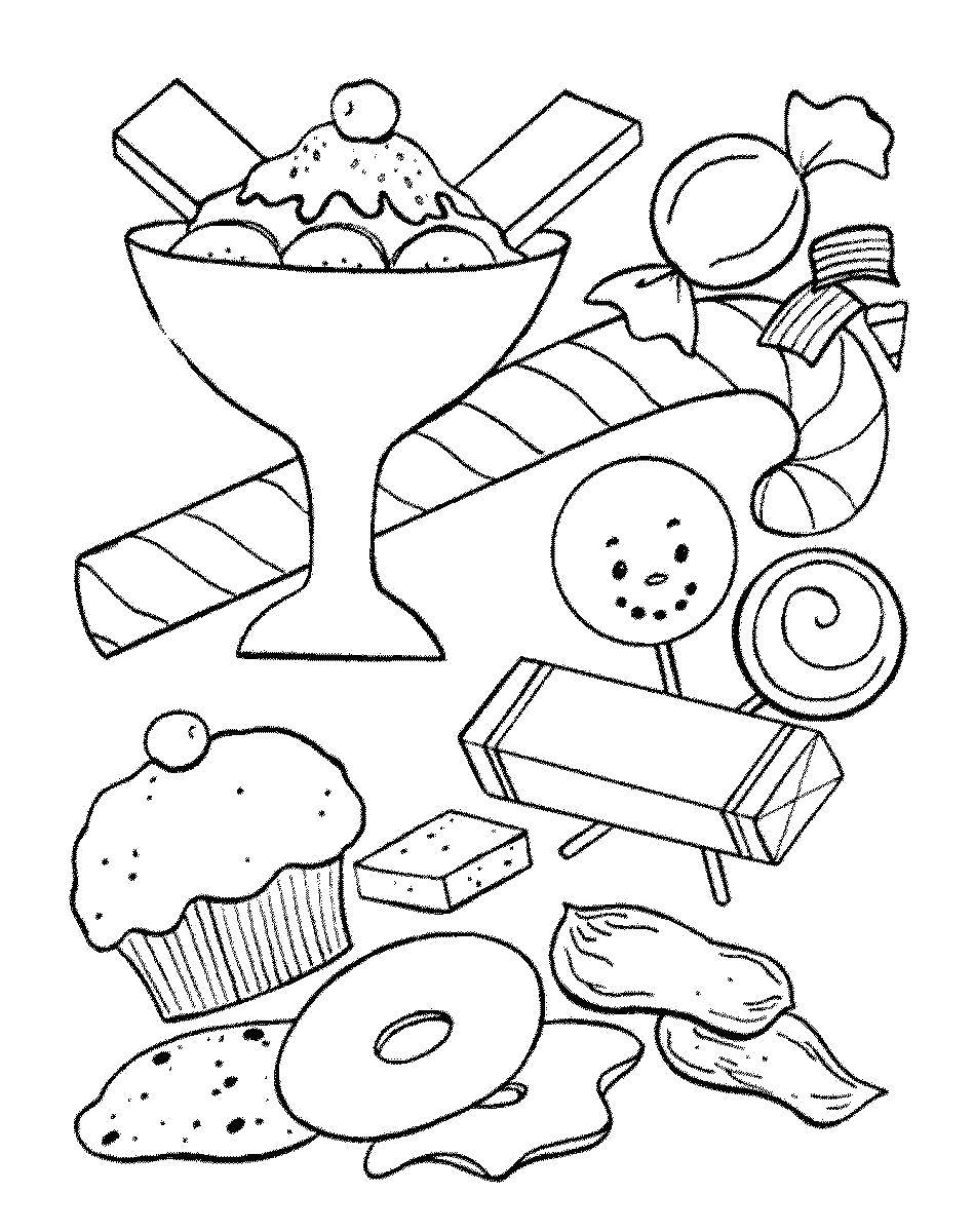 Coloring Sweets. Category sweets. Tags:  Sweets.