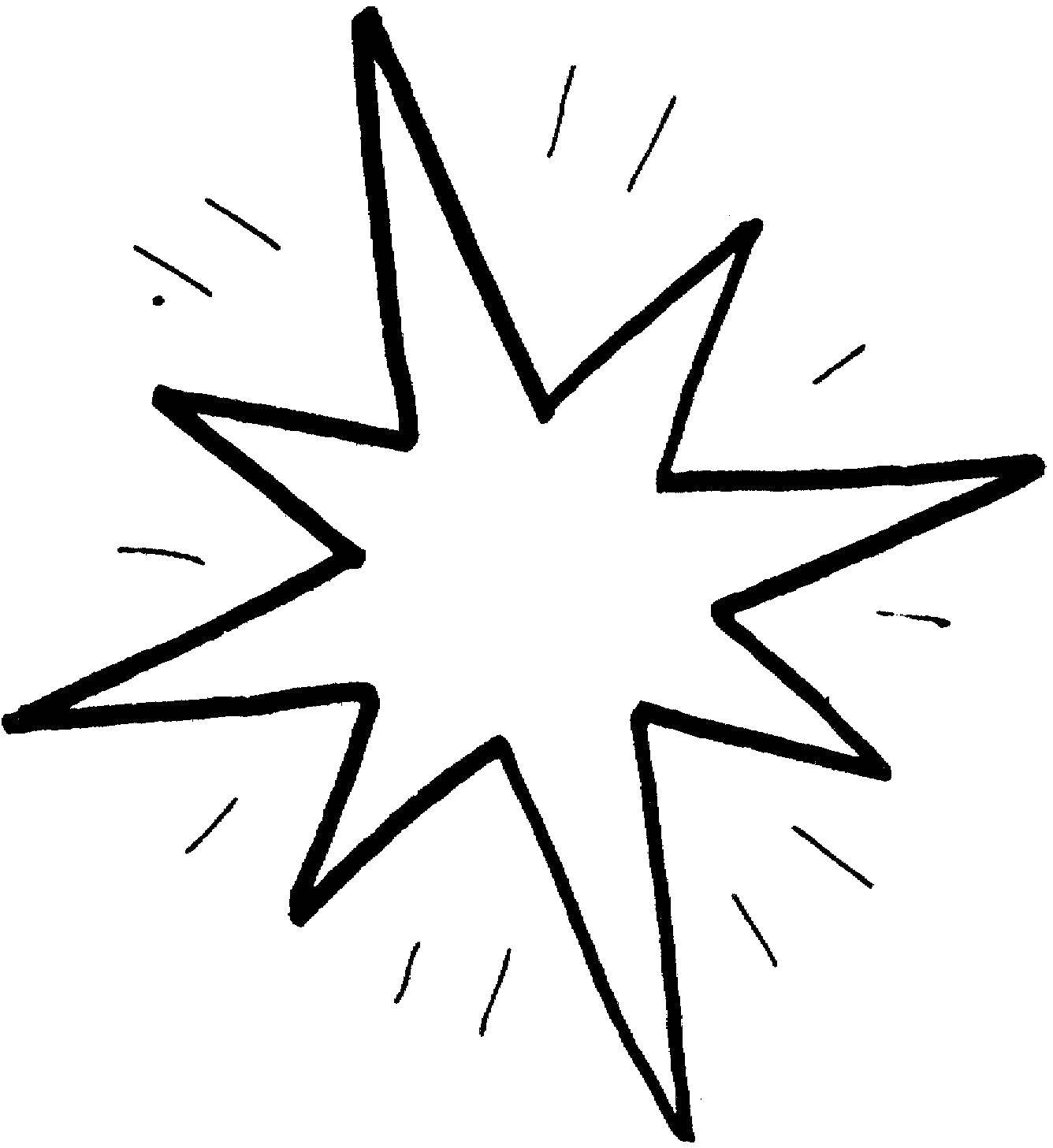 Coloring Big star. Category sprockets. Tags:  Stars, night.
