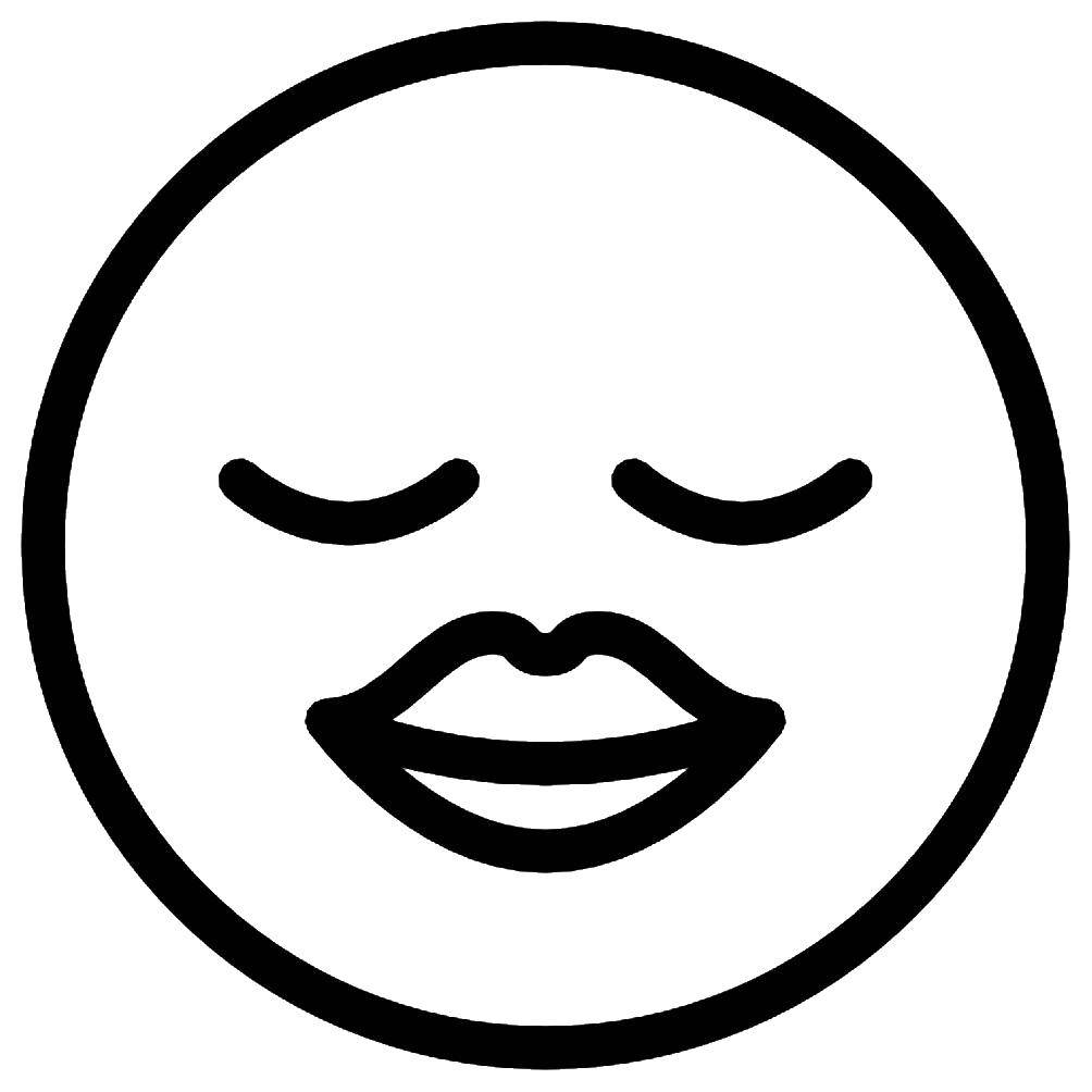 Coloring Girl - smile. Category emoticons. Tags:  Emoticon, emotion.