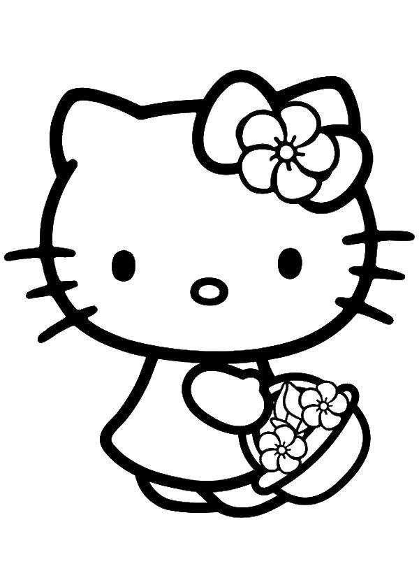Coloring Hello kitty. Category bows. Tags:  Bow, bow.