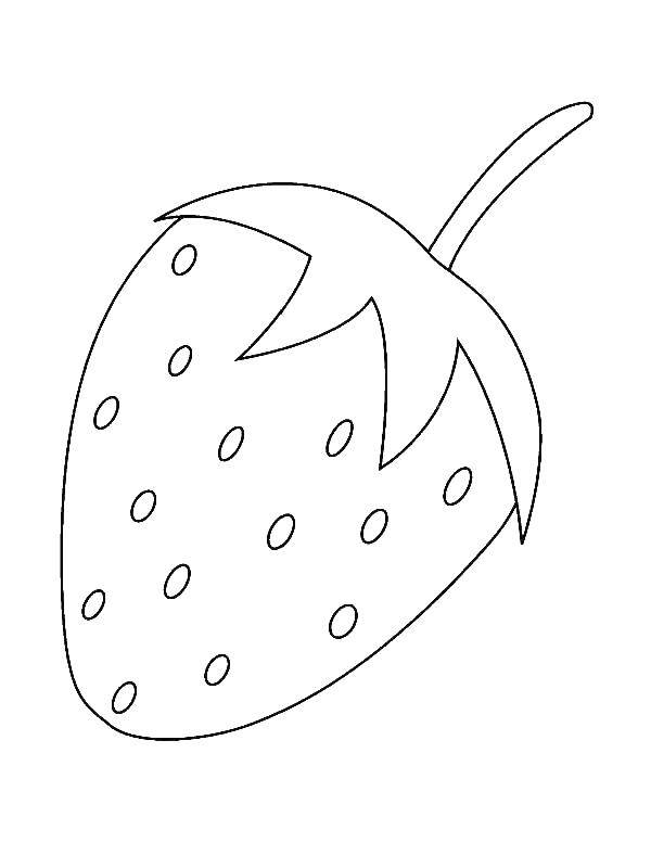 Название: Раскраска Клубника. Категория: ягода. Теги: ягода, клубника, листик.