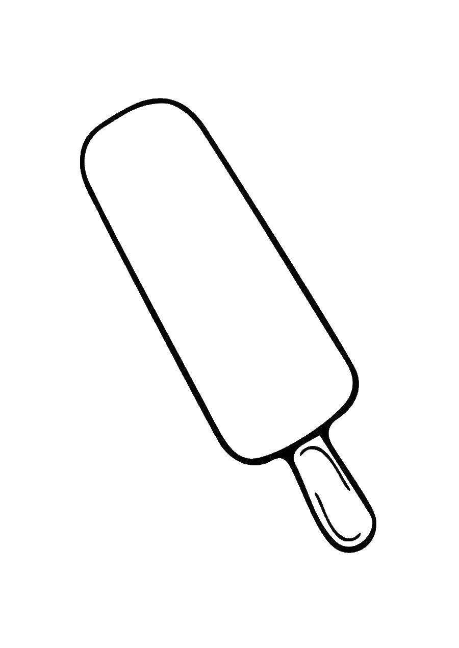 Название: Раскраска Мороженое на палочке. Категория: мороженое. Теги: эскимо, палочка, мороженое.
