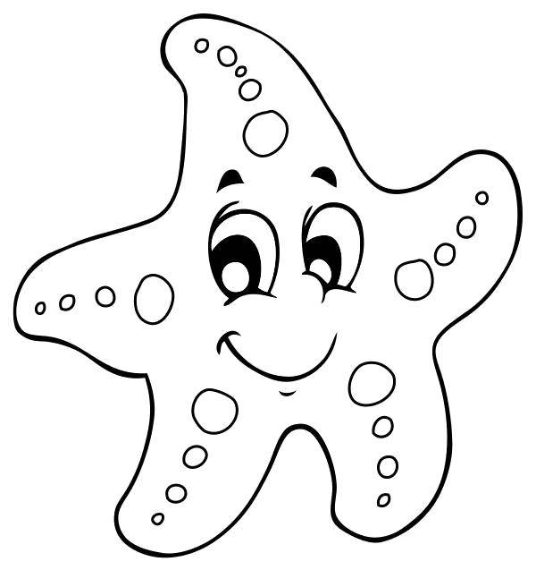 Название: Раскраска Морская звездочка. Категория: звездочки. Теги: Подводный мир, морская звезда.