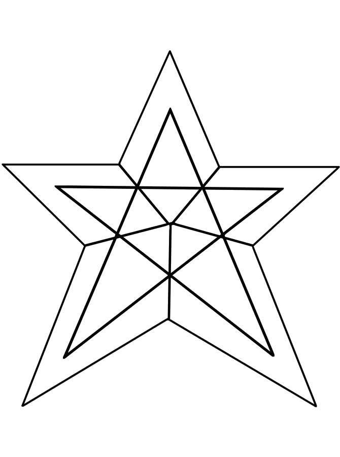 Coloring Five-pointed star. Category sprockets. Tags:  Stars, night, sky.