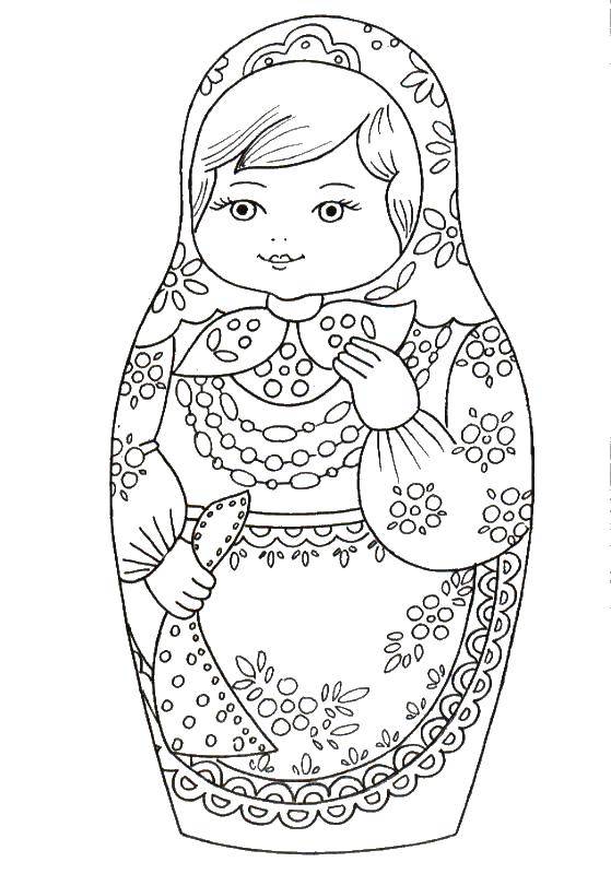 Coloring Matryoshka. Category toy. Tags:  matryoshka, toy.