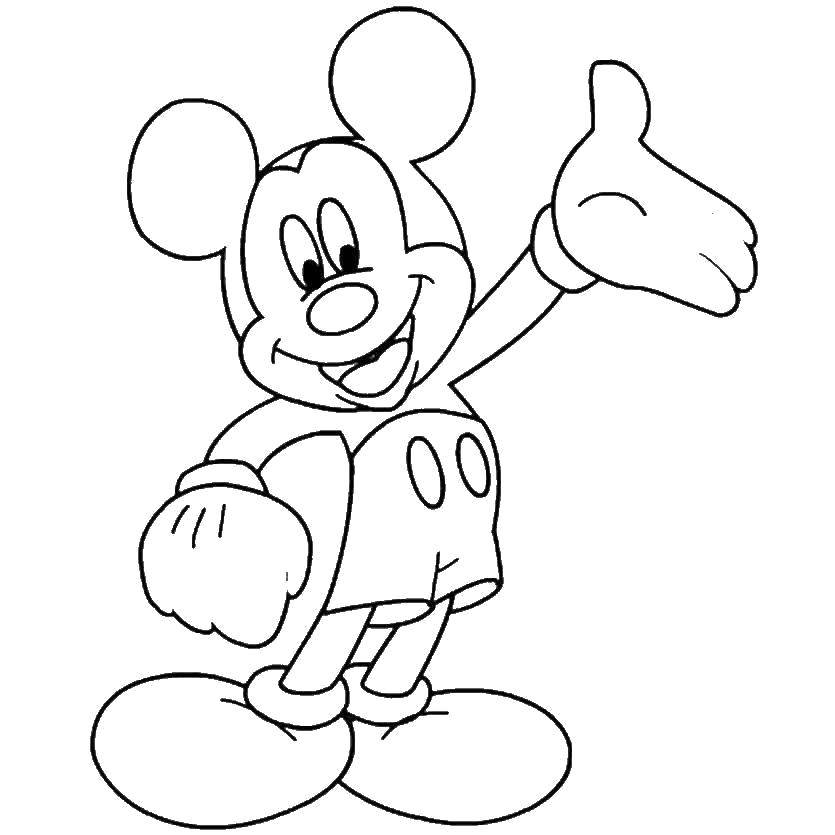 Coloring Mickey mouse. Category Cartoon character. Tags:  Disney, Mickey Mouse.