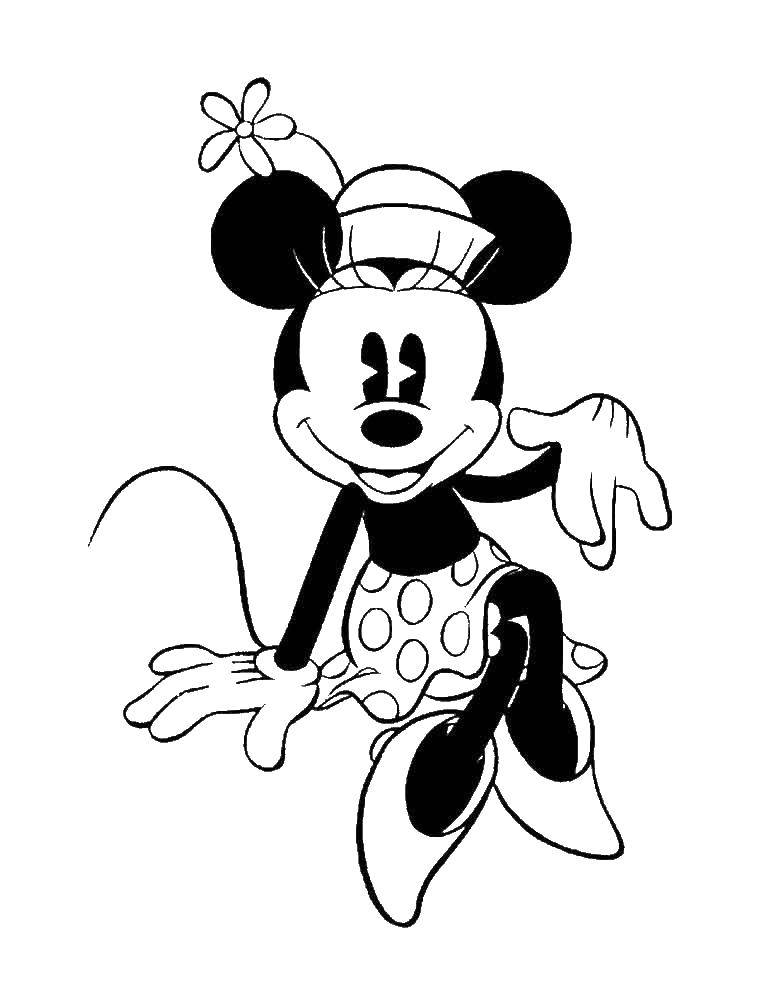 Coloring Minnie mouse. Category Mickey mouse. Tags:  Disney, Mickey Mouse, Minnie Mouse.