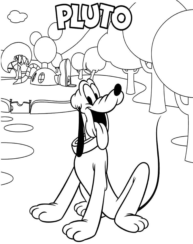Coloring Pluto. Category Disney cartoons. Tags:  Disney, Mickey Mouse.