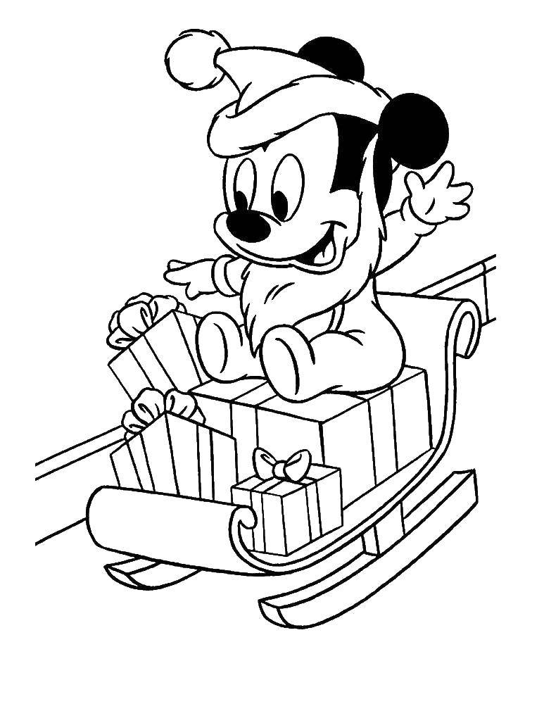 Coloring Little Mickey. Category Disney cartoons. Tags:  Disney, Mickey Mouse.
