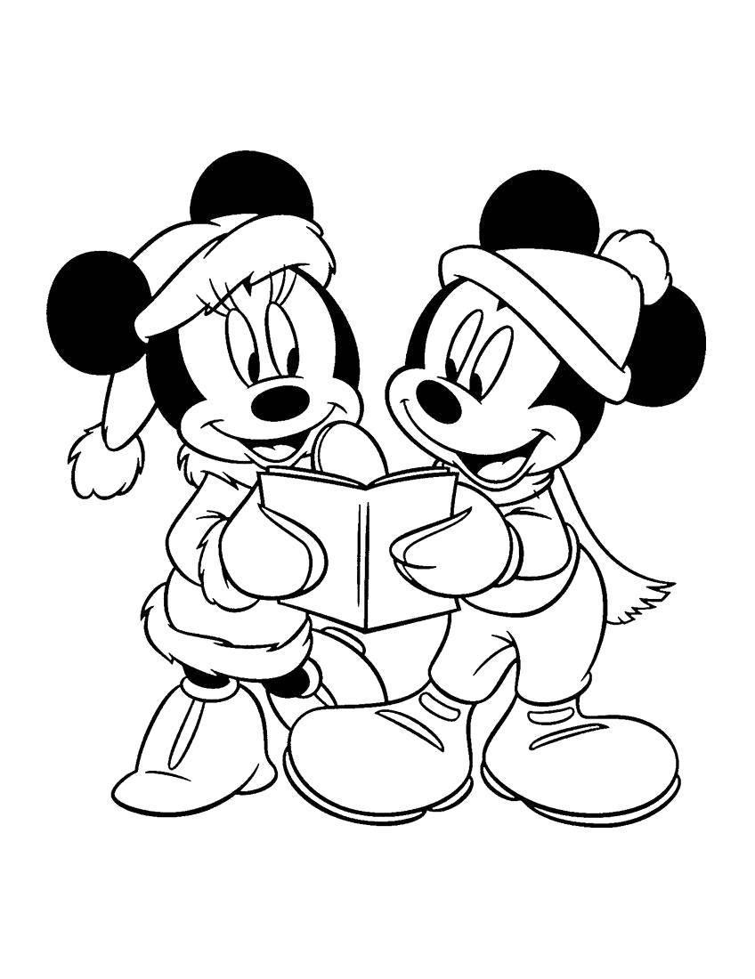 Coloring Mickey and Minnie mouse reading a book. Category Mickey mouse. Tags:  Disney, Mickey Mouse, Minnie Mouse.