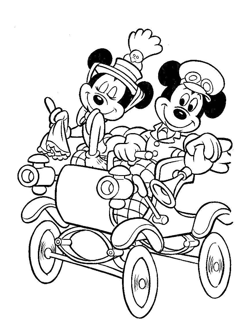Coloring Mickey and Minnie mouse. Category Disney coloring pages. Tags:  Disney, Mickey Mouse, Minnie Mouse.