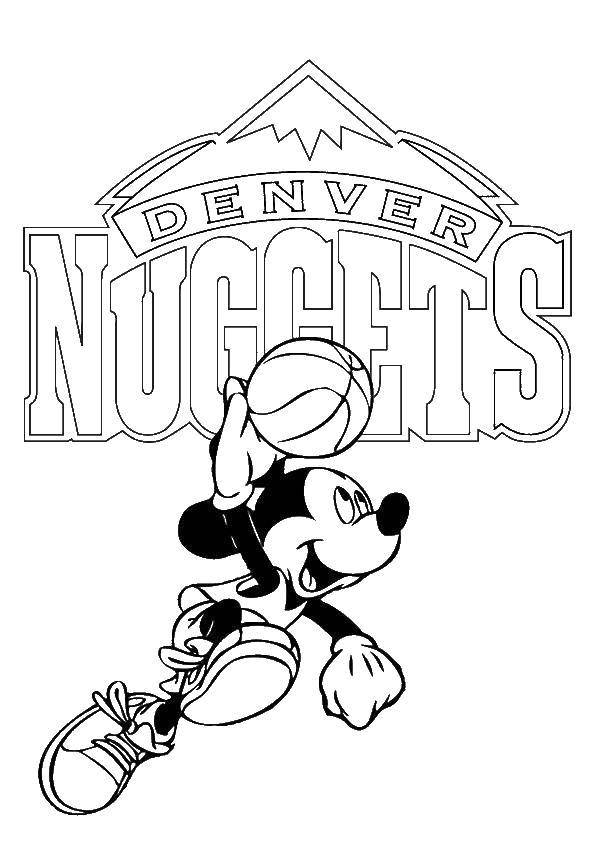 Coloring Mickey mouse basketball player. Category Mickey mouse. Tags:  Disney, Mickey Mouse.