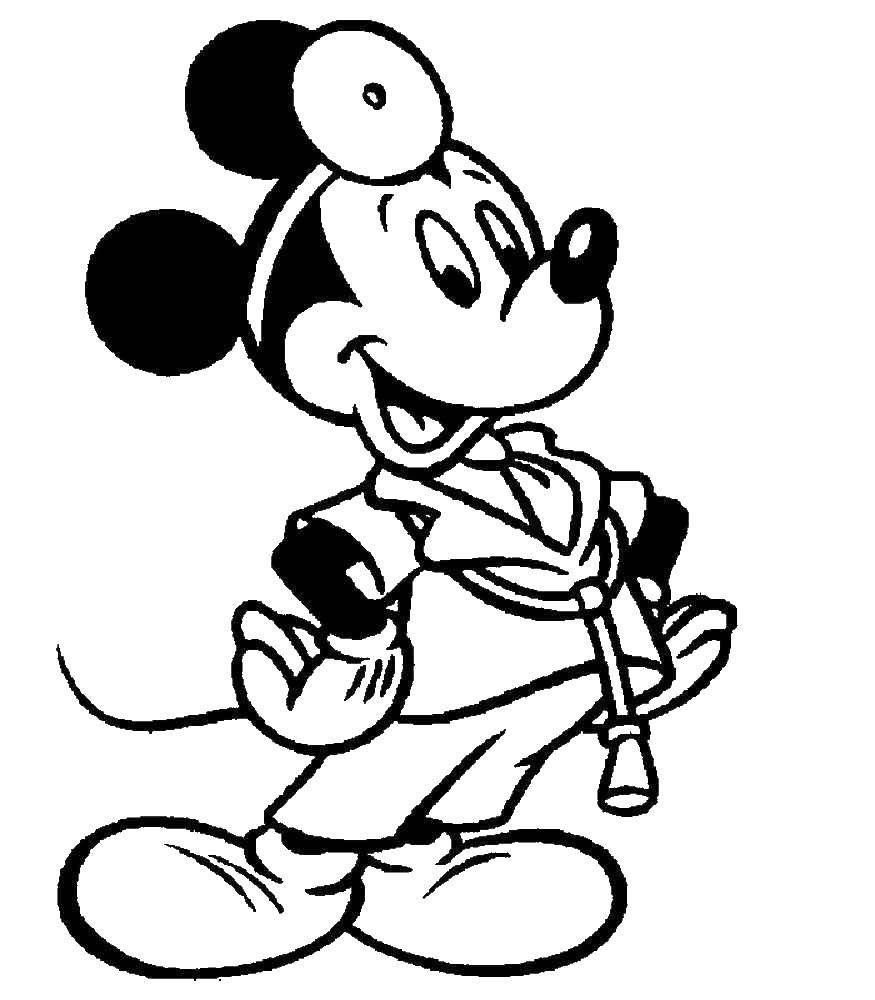 Coloring Mickey mouse doctor. Category Mickey mouse. Tags:  Disney, Mickey Mouse.