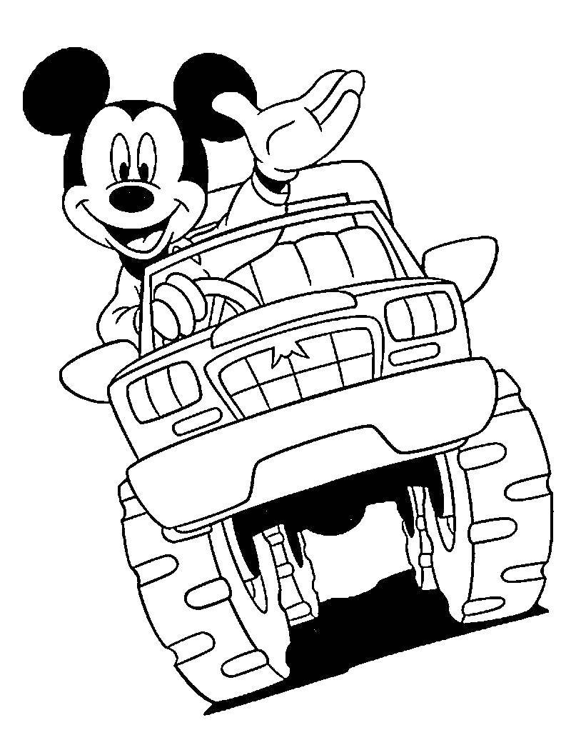 Coloring Mickey mouse car. Category Mickey mouse. Tags:  Disney, Mickey Mouse.