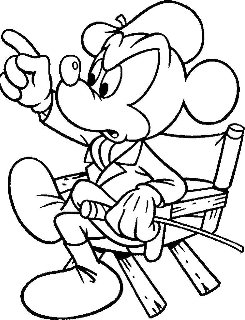 Coloring Mickey - Director. Category Mickey mouse. Tags:  Disney, Mickey Mouse.