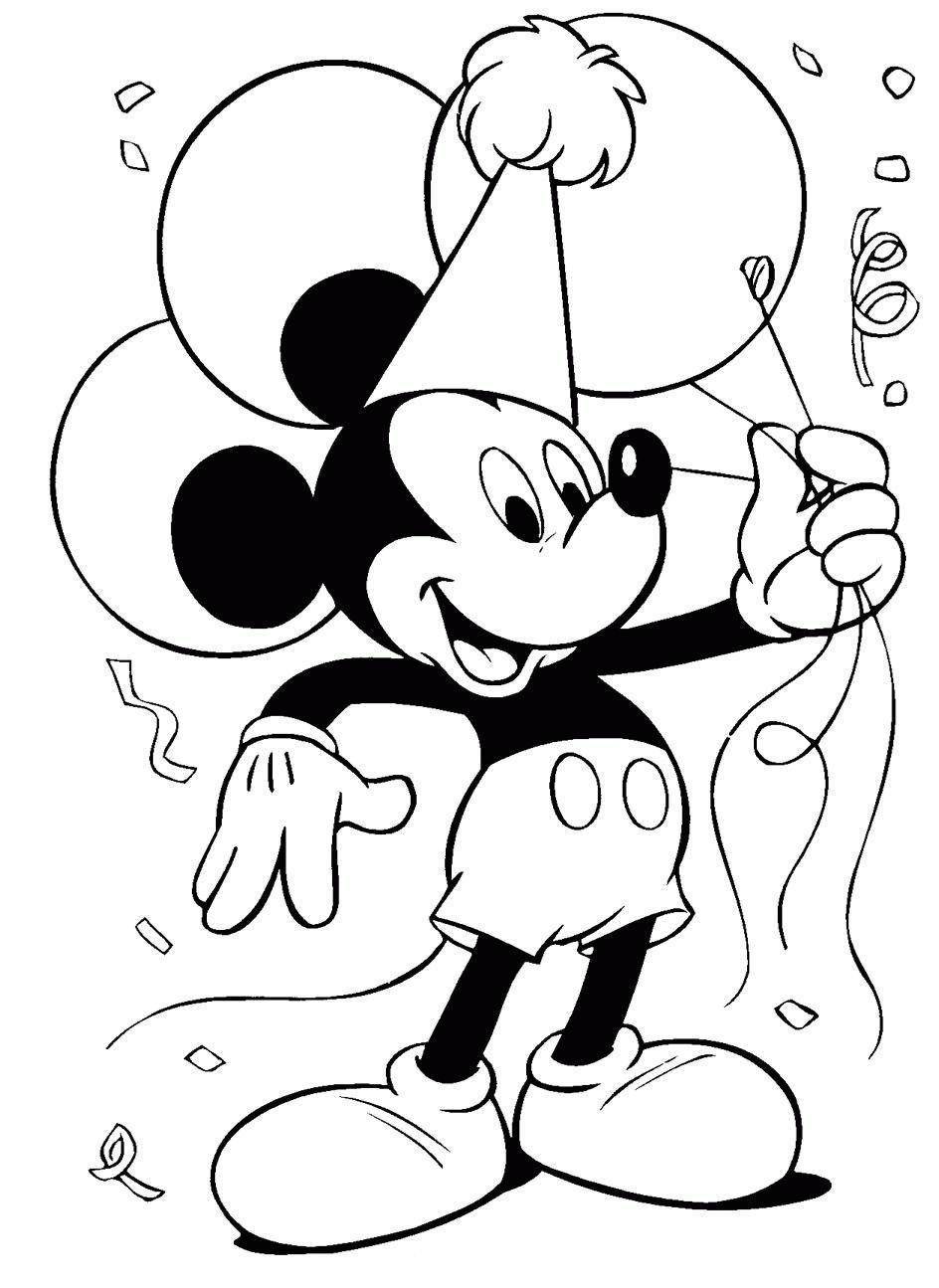 Coloring Festive Mickey mouse. Category Mickey mouse. Tags:  Disney, Mickey Mouse.