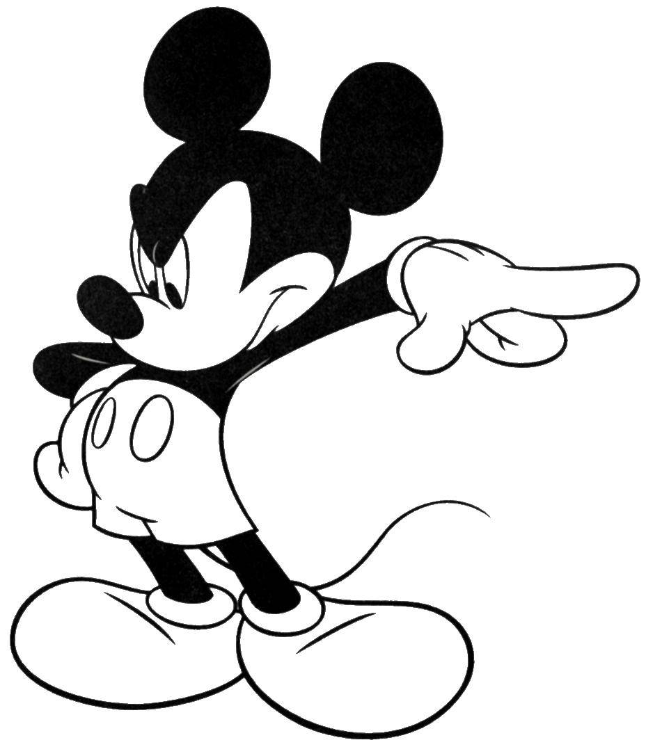 Coloring Angry Mickey. Category Mickey mouse. Tags:  Disney, Mickey Mouse.