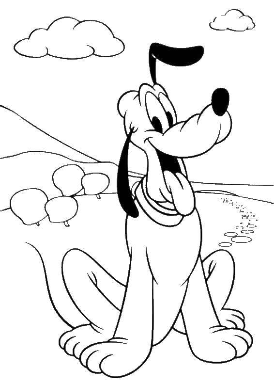 Coloring Fun Pluto. Category Mickey mouse. Tags:  Disney, Mickey Mouse, Pluto.