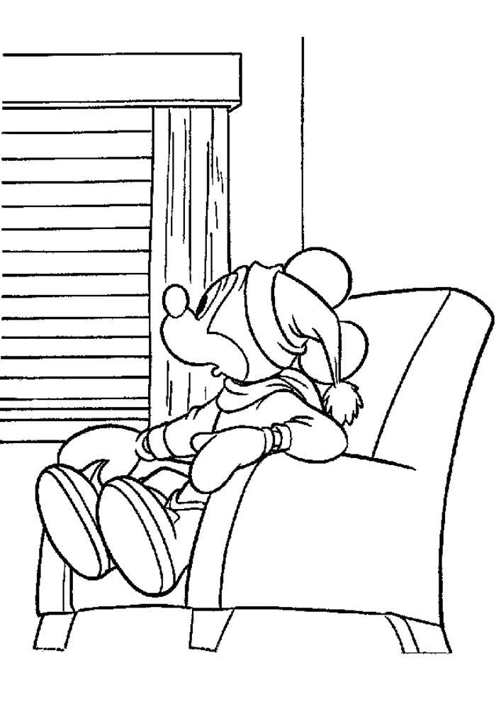Coloring Winter Mickey. Category Mickey mouse. Tags:  Disney, Mickey Mouse.