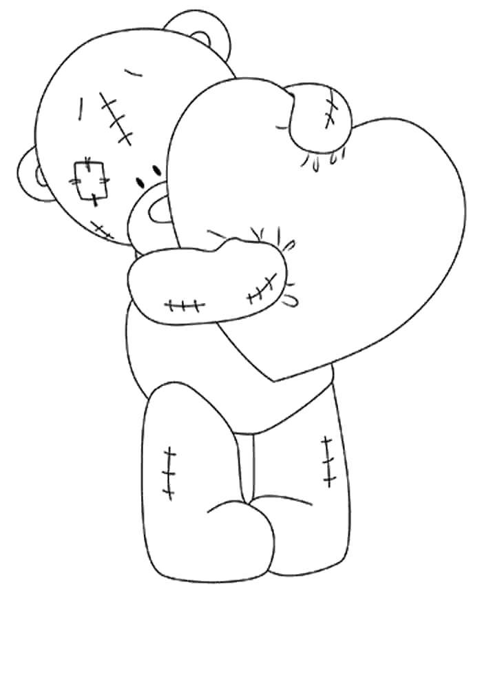 Как нарисовать мишку с сердечком поэтапно 9 уроков