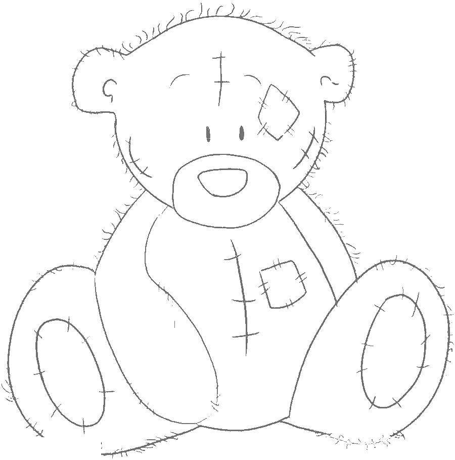 Coloring Teddy bear. Category Teddy bear. Tags:  Teddy Bear.