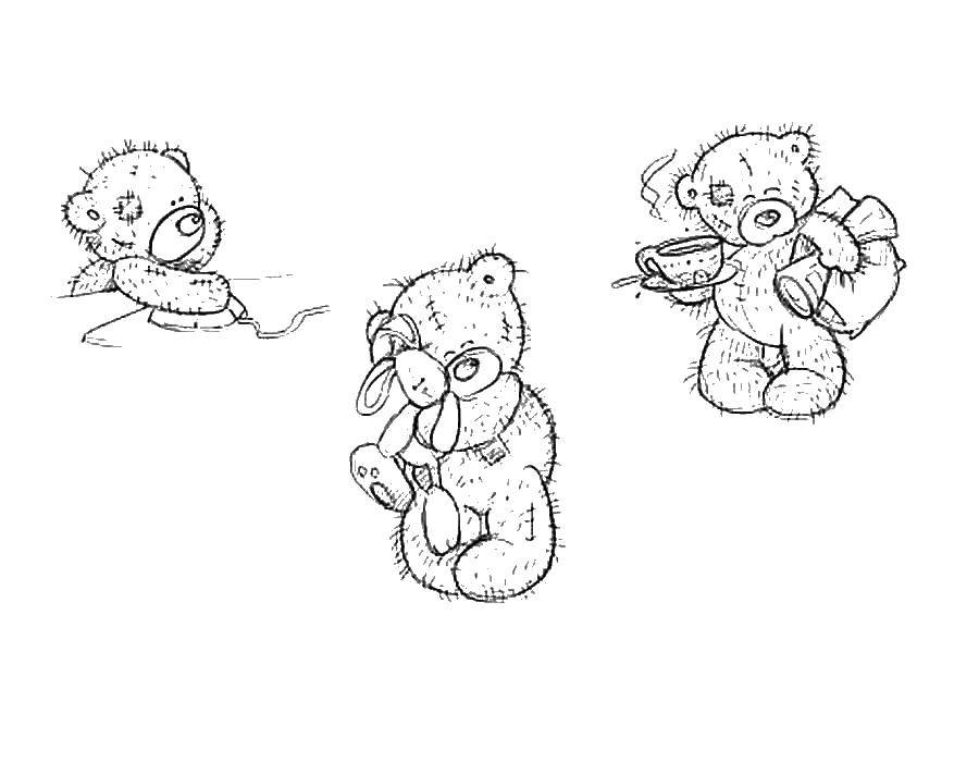 Coloring Care bear Teddy. Category Teddy bear. Tags:  Teddy Bear.