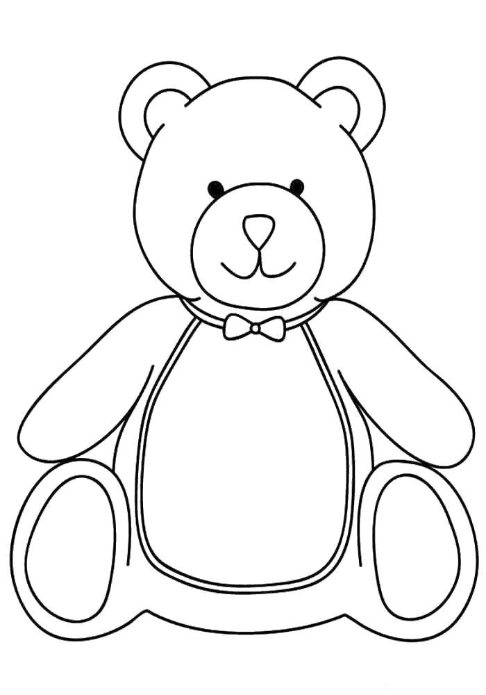 Название: Раскраска Плюшевый медведь. Категория: игрушки. Теги: Игрушка, медведь.