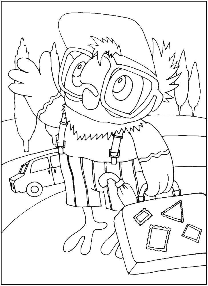 Coloring Parrot Kesha. Category Cartoon character. Tags:  Cartoon character Parrot Kesha.