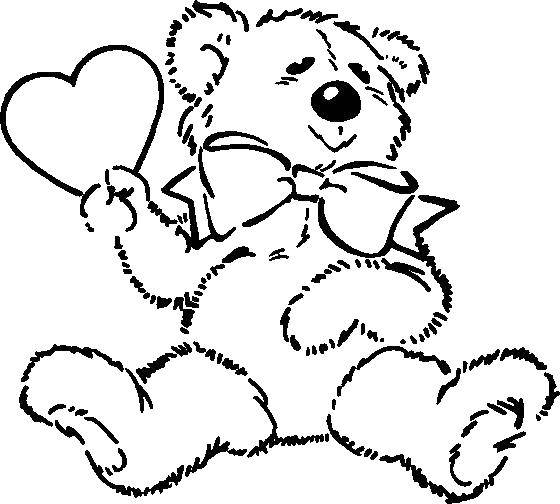 Coloring Fuzzy bear. Category toy. Tags:  Toy, bear.