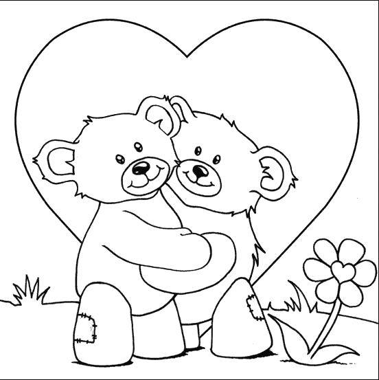 Coloring Lovers bears. Category Animals. Tags:  Animals, bear.