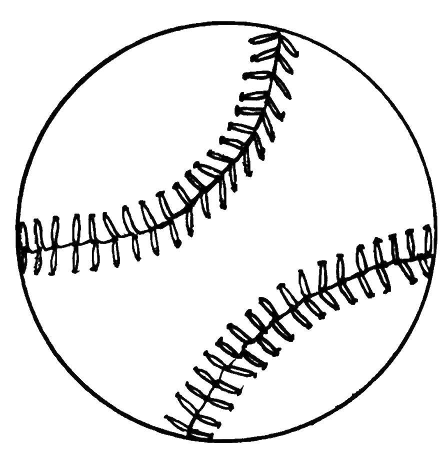 Название: Раскраска Бейсбольный мячик. Категория: спорт. Теги: Спорт, бейсбол.