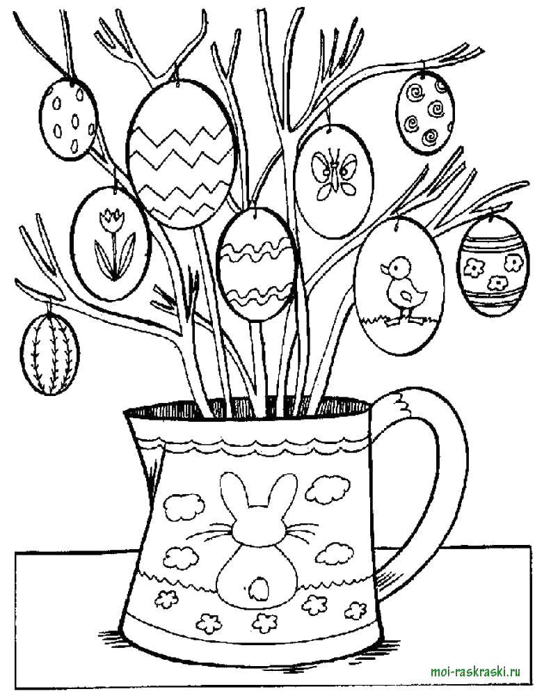 Coloring Easter eggs. Category Coloring. Tags:  Easter eggs.