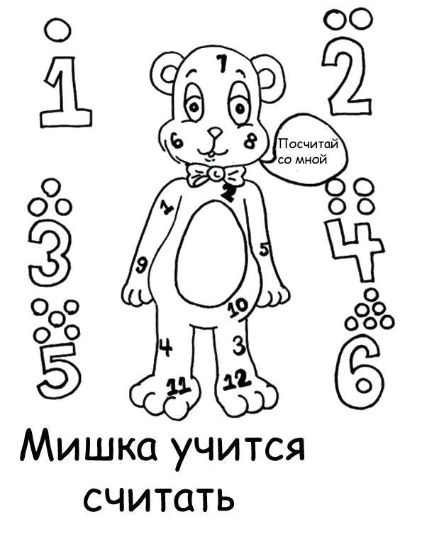 Coloring Learn to count. Category Numbers. Tags:  Numbers, counting.