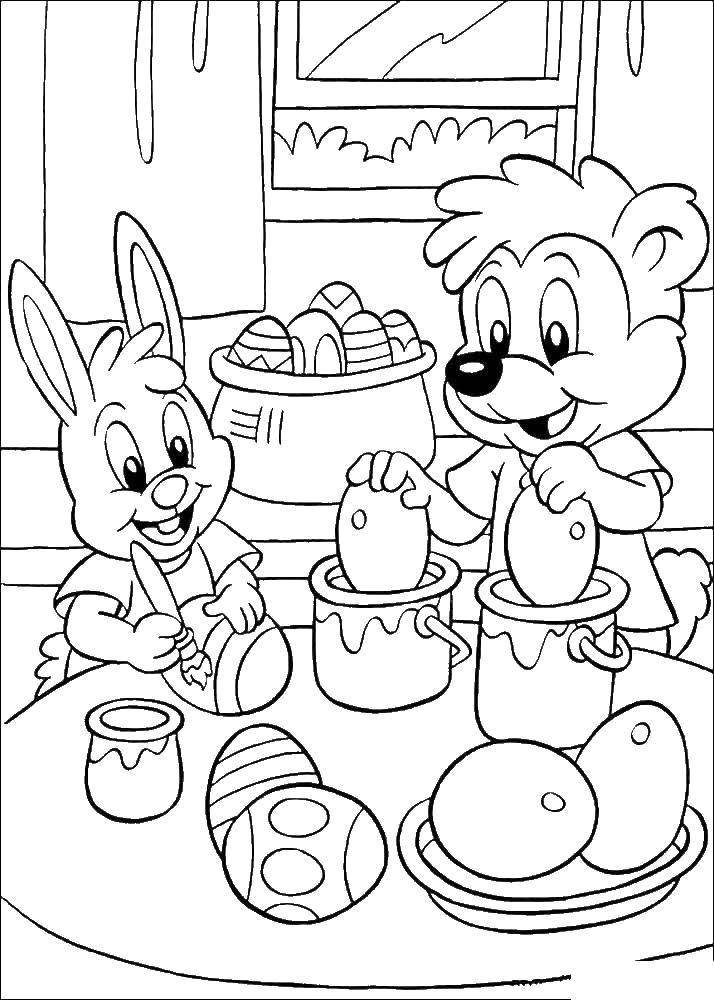 Coloring The decoration of eggs for Easter. Category Easter. Tags:  Easter, eggs, patterns.