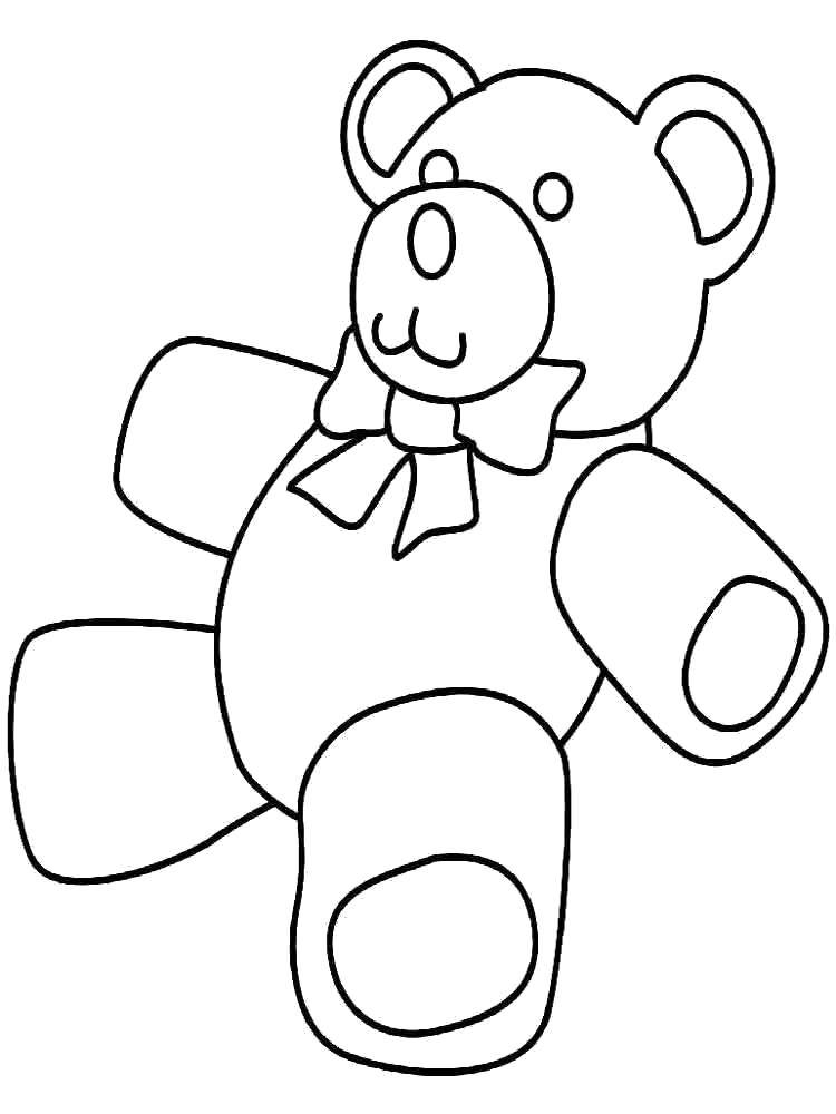 Название: Раскраска Игрушка медвежонок. Категория: игрушки. Теги: Игрушка, медведь.