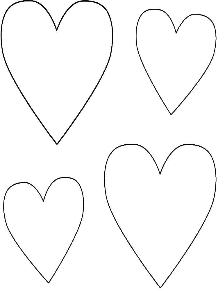 Coloring Paint the hearts. Category Hearts. Tags:  Heart, love.