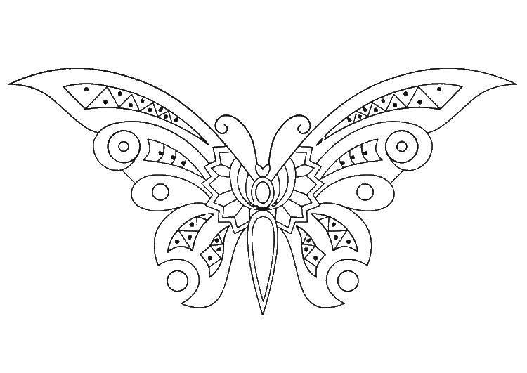 Название: Раскраска Бабочка. Категория: Животные. Теги: , бабочка, .