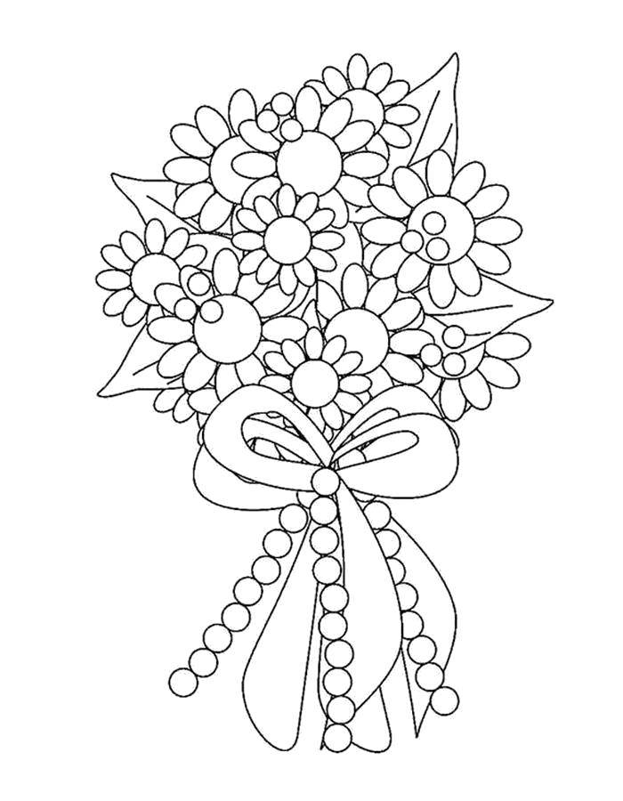 Coloring Bouquet of flowers. Category flowers. Tags:  Flowers, bouquet.