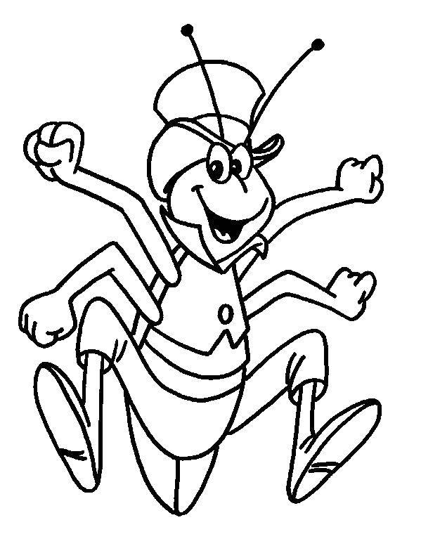 Coloring Cartoon Maya the bee. Category Cartoon character. Tags:  Cartoon character, Maya the Bee.