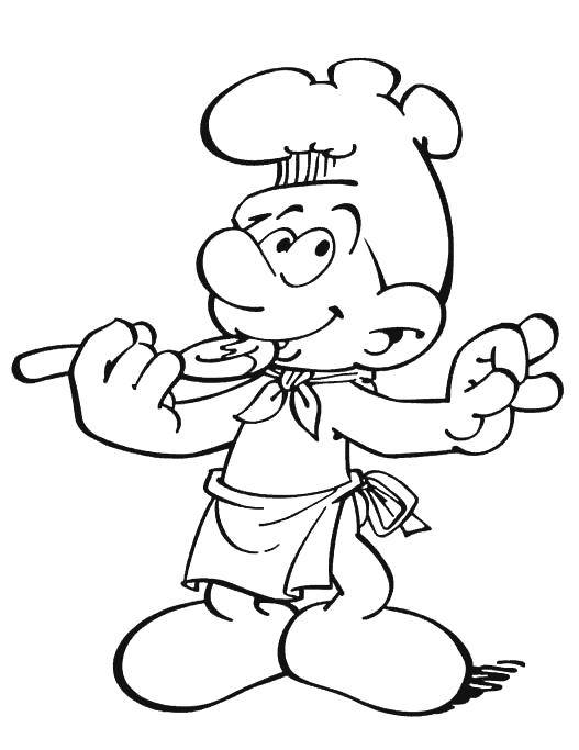 Coloring Smurf. Category Cartoon character. Tags:  Cartoon character, Smurfs, fun.