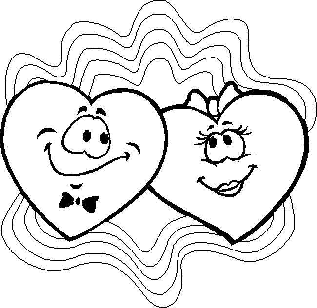 Coloring Lovers hearts. Category Valentines day. Tags:  Valentines day, love, heart.