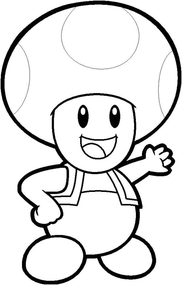 Coloring Mushroom from Mario. Category The character from the game. Tags:  Games, Mario.